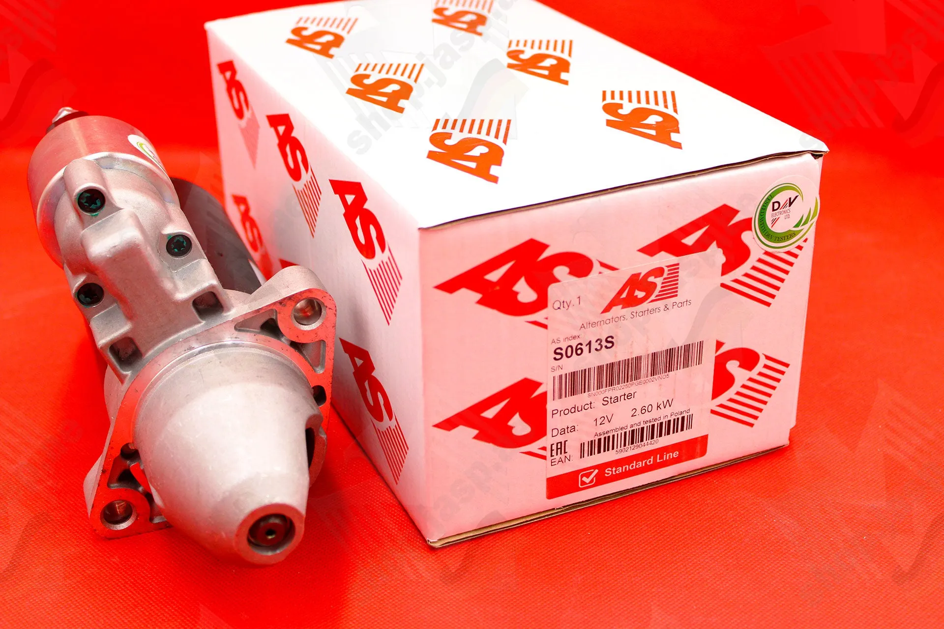 AS-PL Starter Motor fits Porsche 94860421001 (MPN: S0613S) - Image 2
