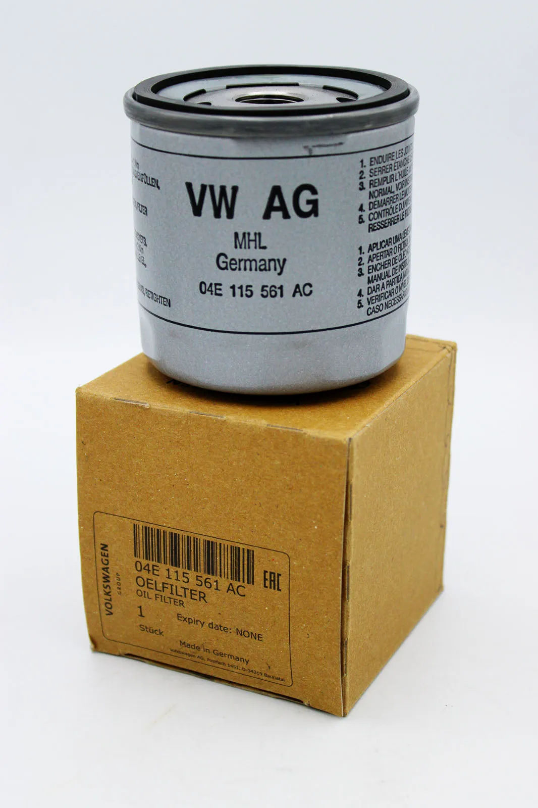 Audi and Volkswagen Genuine Oil Filter (MPN: 04E115561AC)