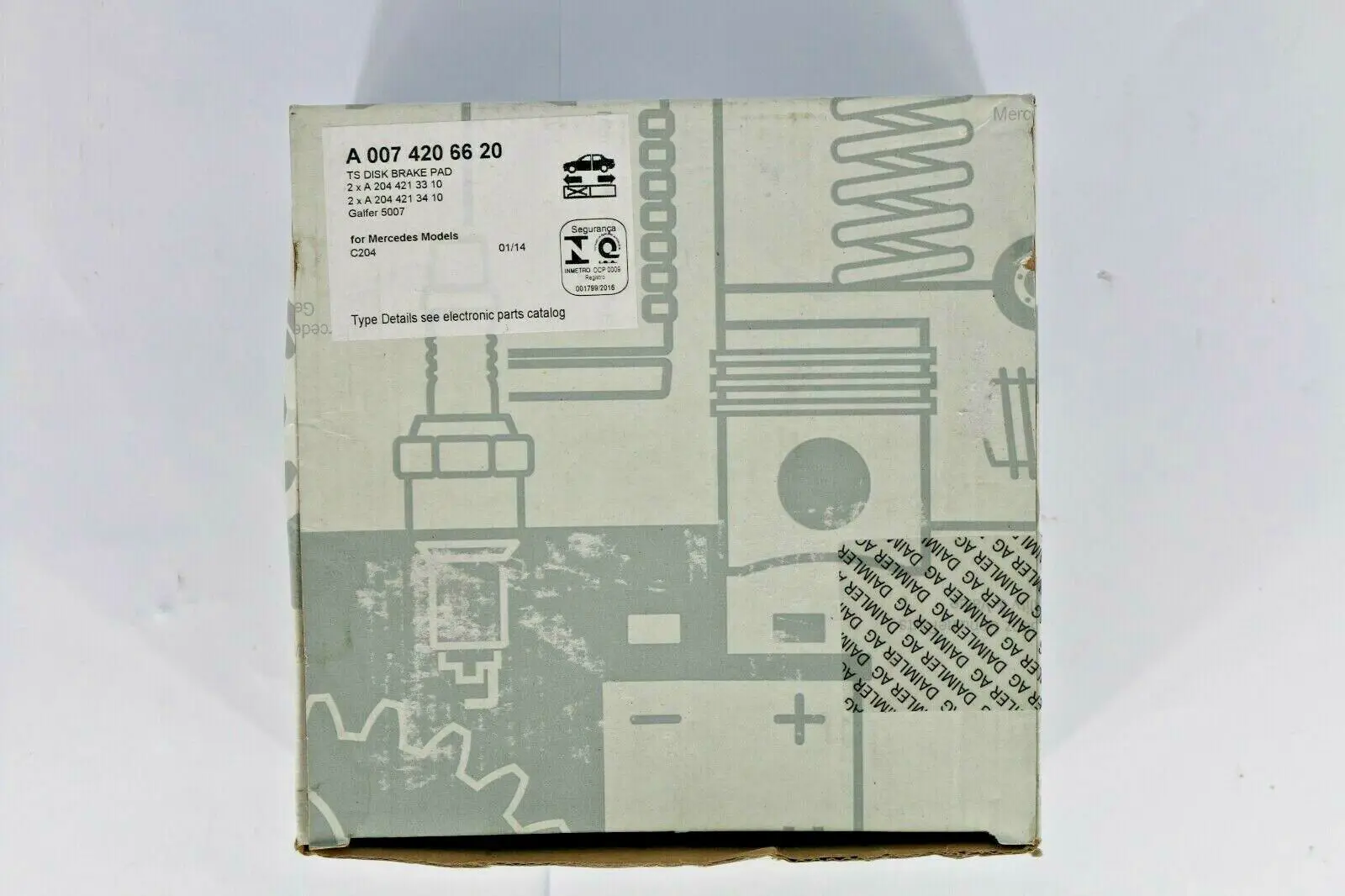 Mercedes-Benz Genuine Brake Pad Set (MPN: A0074206620) - Image 3