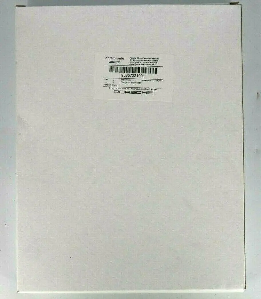 Genuine Porsche Cabin Air Filter (MPN: 95857221901) - Image 3