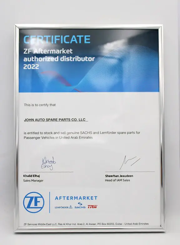 ZF Aftermarket Authorized Distributor for 2022