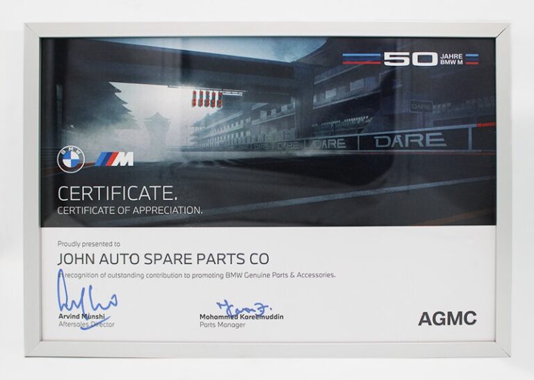 Certificate of Appreciation