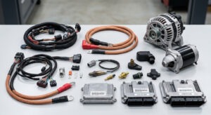 Electrical car components affected by rising auto parts prices in 2026