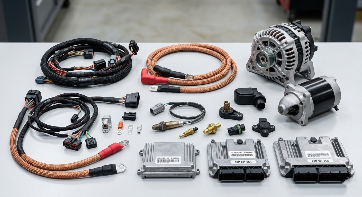 Electrical car components affected by rising auto parts prices in 2026