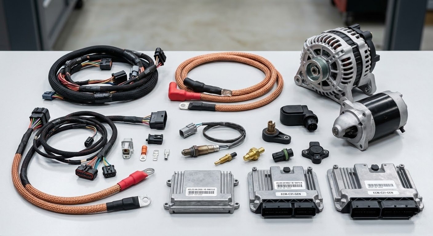 Electrical car components affected by rising auto parts prices in 2026
